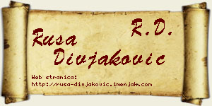 Rusa Divjaković vizit kartica